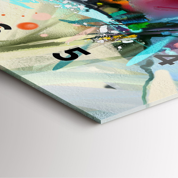 Szögletes fali üvegóra Fűszerek sorai