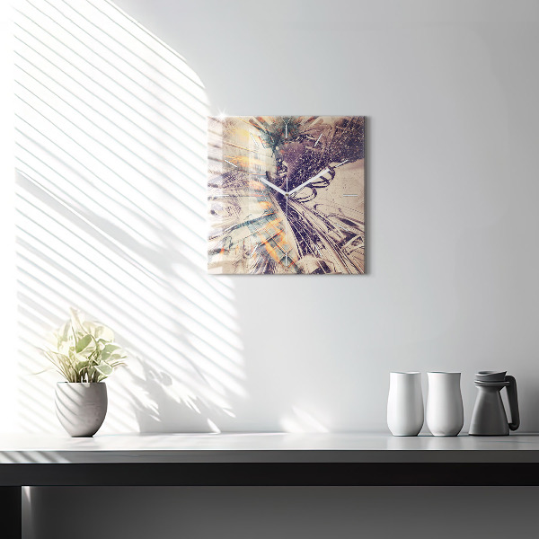 Szögletes fali üvegóra Absztrakt mechanizmus