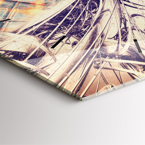 Szögletes fali üvegóra Absztrakt mechanizmus