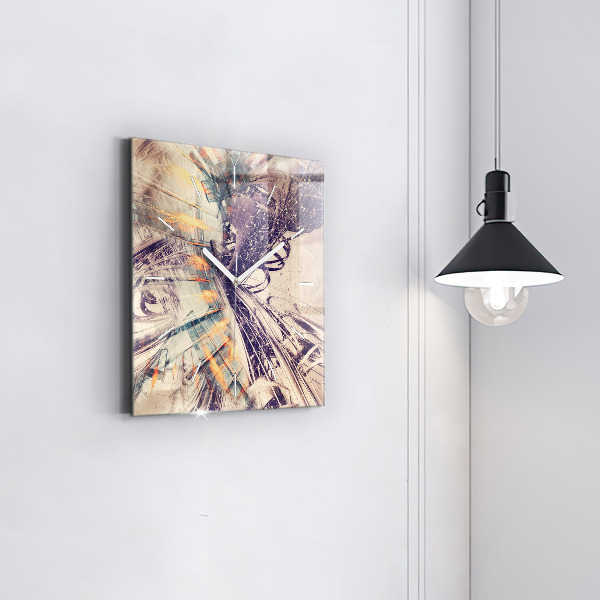 Szögletes fali üvegóra Absztrakt mechanizmus