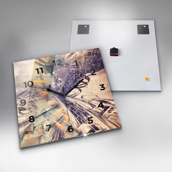 Szögletes fali üvegóra Absztrakt mechanizmus