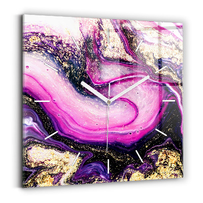 Szögletes fali üvegóra Absztrakt márvány