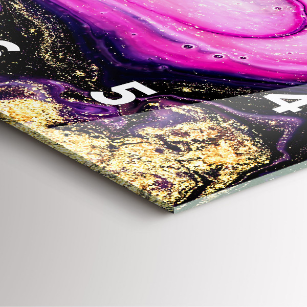 Szögletes fali üvegóra Absztrakt márvány