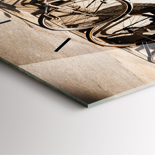 Szögletes fali üvegóra Olasz bicikli