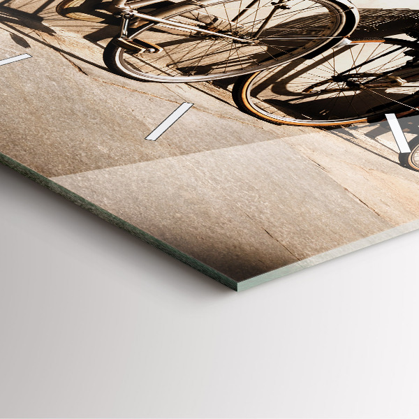 Szögletes fali üvegóra Olasz bicikli