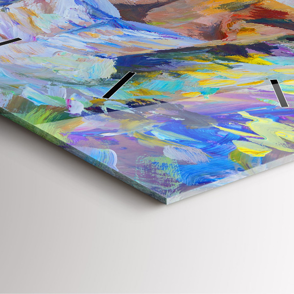 Szögletes fali üvegóra Festett balerina