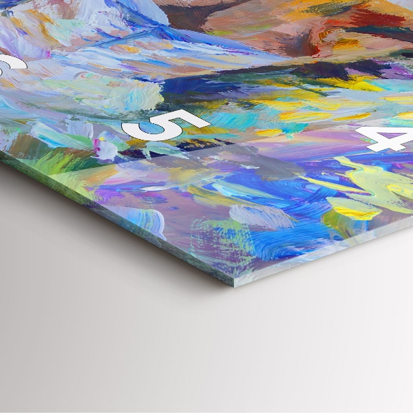 Szögletes fali üvegóra Festett balerina