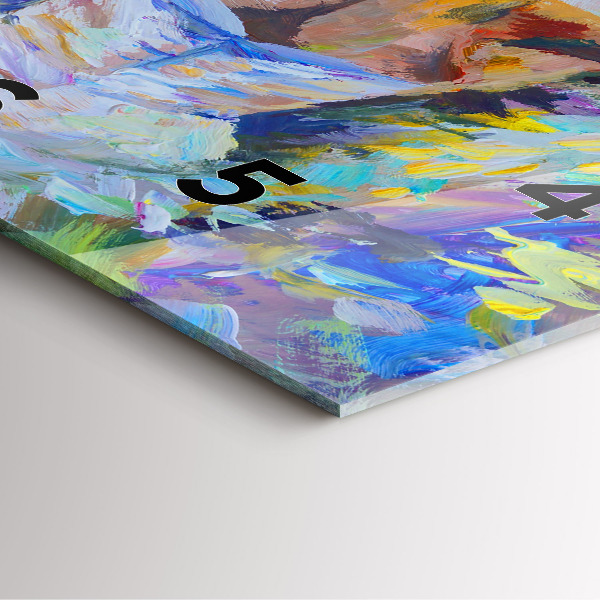 Szögletes fali üvegóra Festett balerina