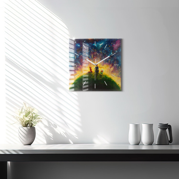 Szögletes fali üvegóra Absztrakció A kis herceg