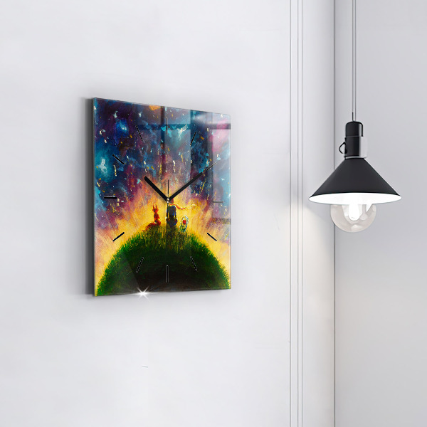 Szögletes fali üvegóra Absztrakció A kis herceg