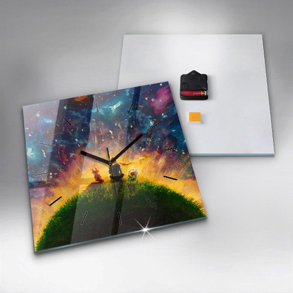 Szögletes fali üvegóra Absztrakció A kis herceg