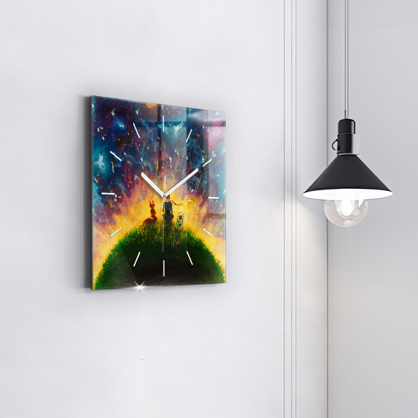 Szögletes fali üvegóra Absztrakció A kis herceg