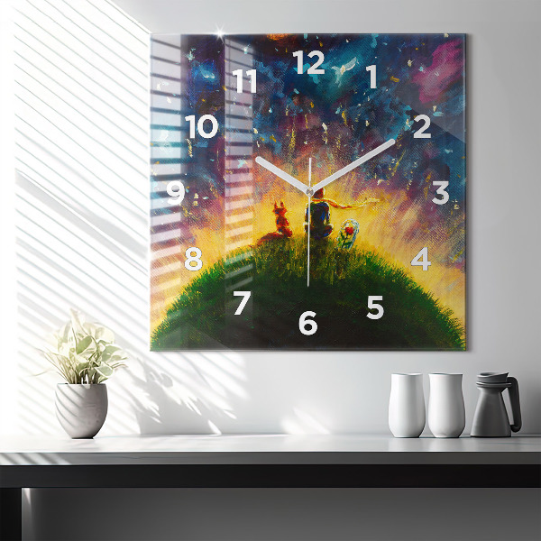 Szögletes fali üvegóra Absztrakció A kis herceg