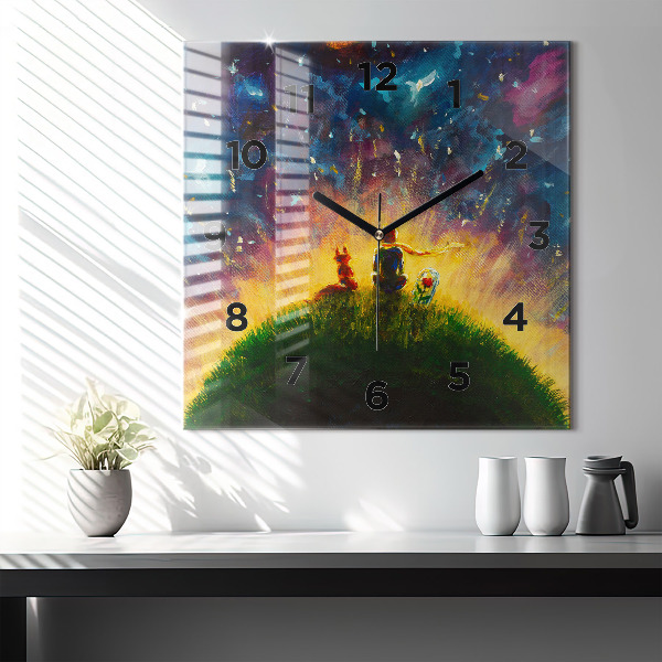 Szögletes fali üvegóra Absztrakció A kis herceg