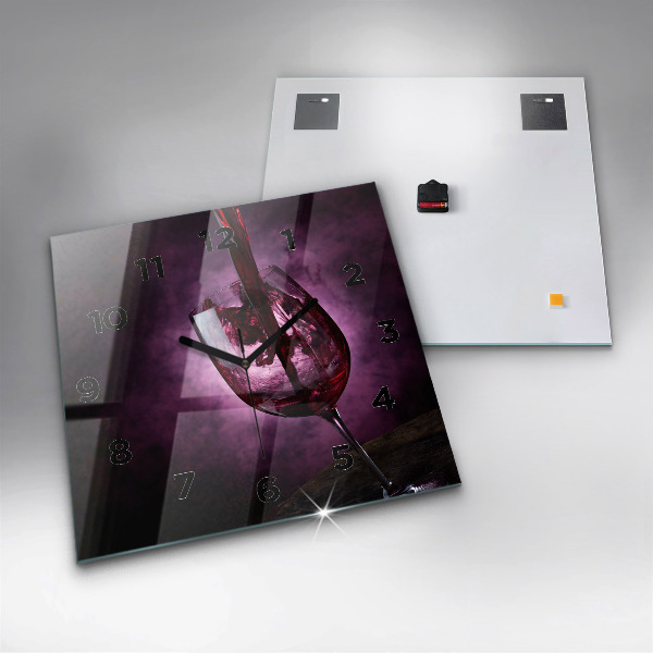 Szögletes fali üvegóra Borospohár