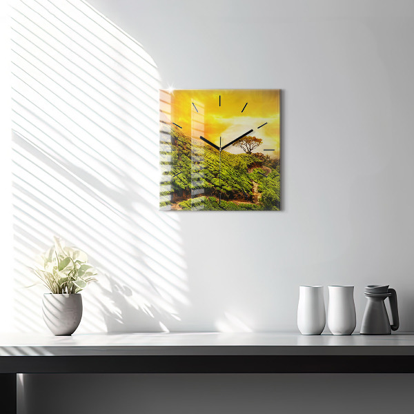 Szögletes fali üvegóra Tea Hill