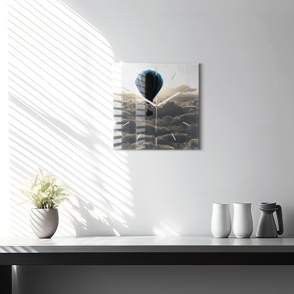 Szögletes fali üvegóra Léggömb az égen