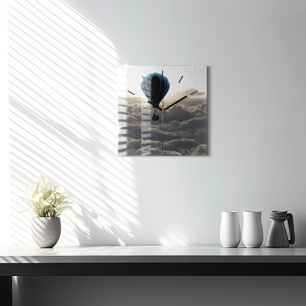 Szögletes fali üvegóra Léggömb az égen