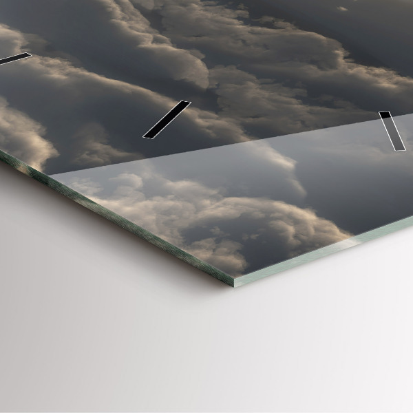 Szögletes fali üvegóra Léggömb az égen