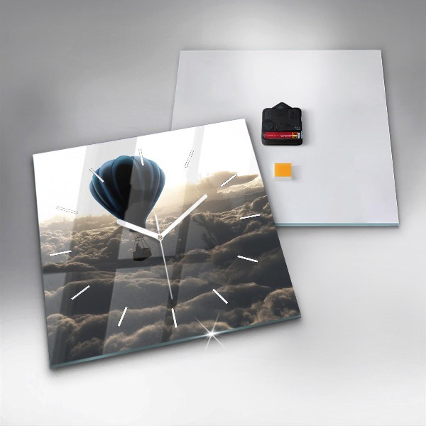 Szögletes fali üvegóra Léggömb az égen