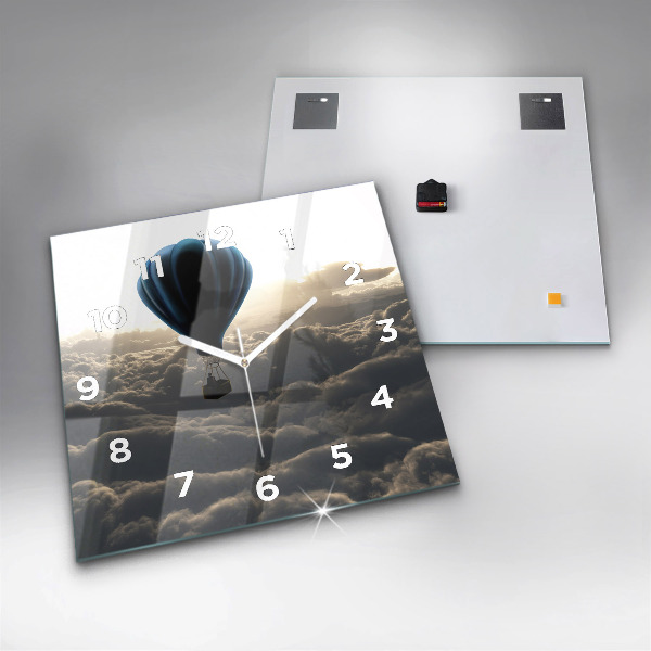 Szögletes fali üvegóra Léggömb az égen