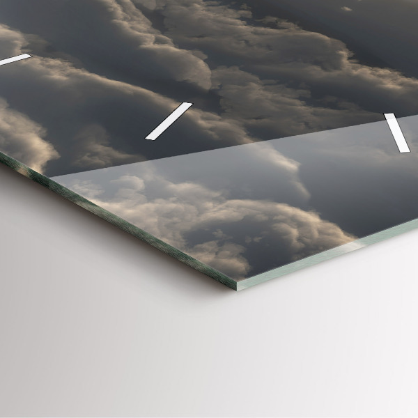 Szögletes fali üvegóra Léggömb az égen