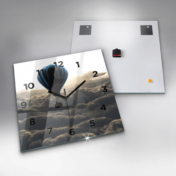 Szögletes fali üvegóra Léggömb az égen