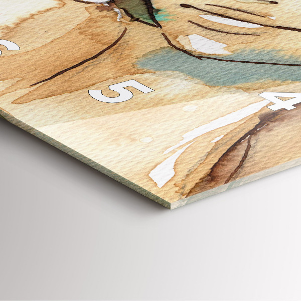 Szögletes fali üvegóra Absztrakciós nő