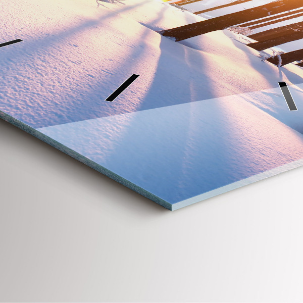 Szögletes fali üvegóra Sunset Forest