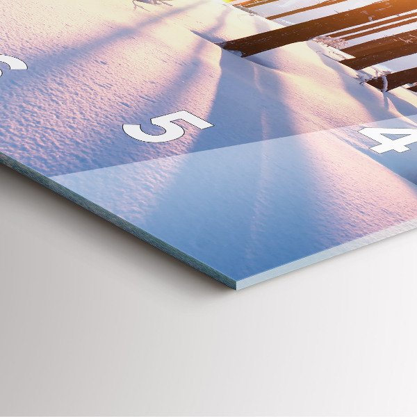 Szögletes fali üvegóra Sunset Forest