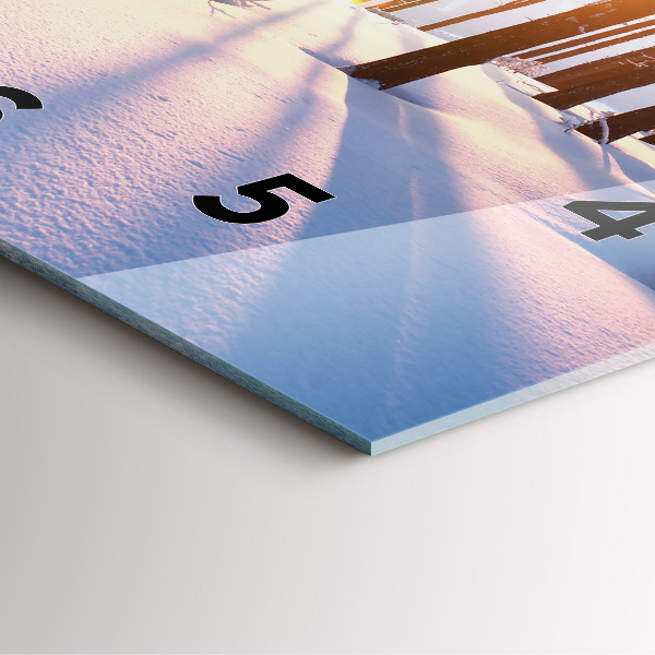 Szögletes fali üvegóra Sunset Forest