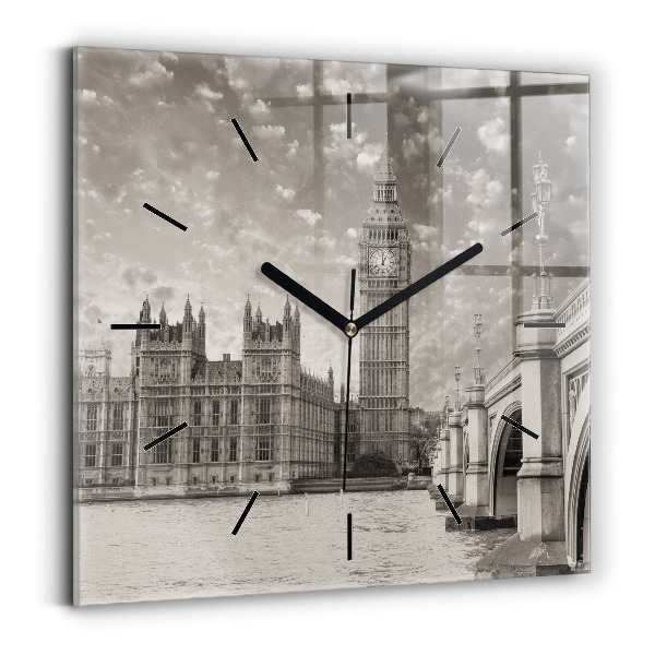 Szögletes fali üvegóra London Anglia Big Ben