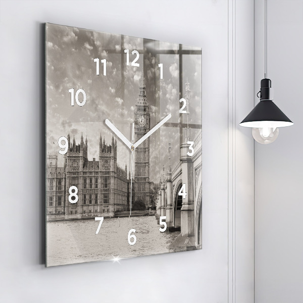 Szögletes fali üvegóra London Anglia Big Ben