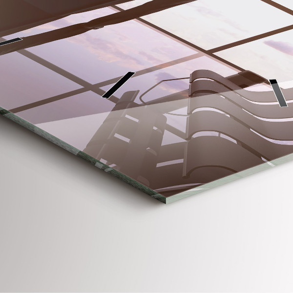 Szögletes fali üvegóra Férfi a repülőtéren