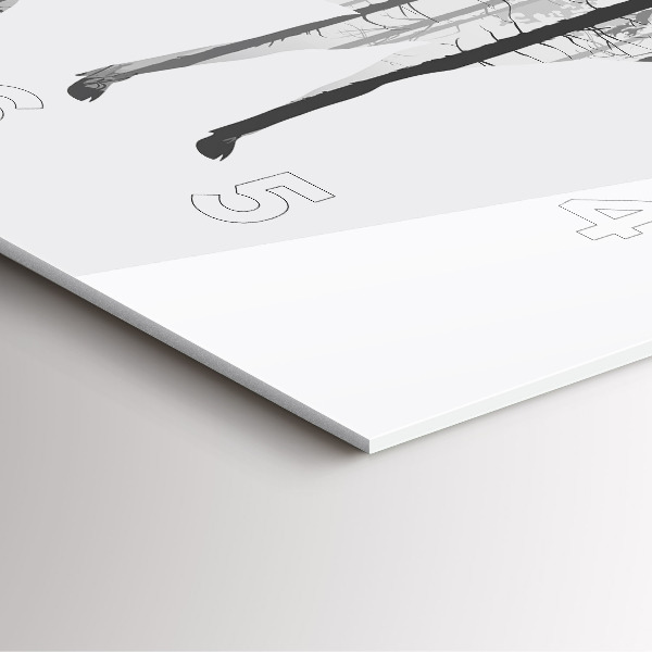 Szögletes fali üvegóra Szarvas erdő sziluettje