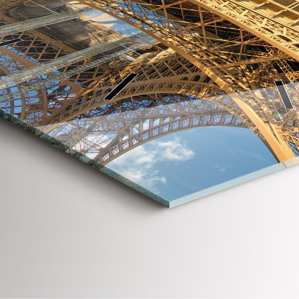 Szögletes fali üvegóra Franciaország Eiffel-torony