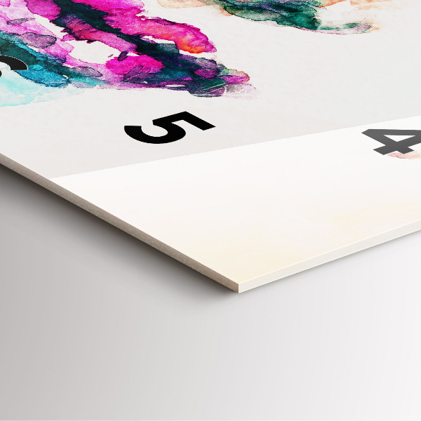 Szögletes fali üvegóra Absztrakt nő arcát