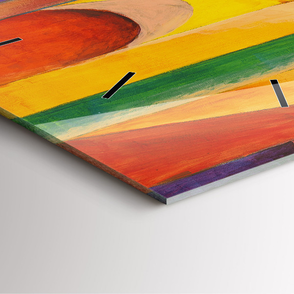 Szögletes fali üvegóra Művészeti dekoráció absztrakció