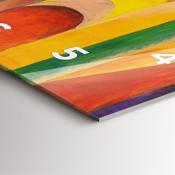 Szögletes fali üvegóra Művészeti dekoráció absztrakció