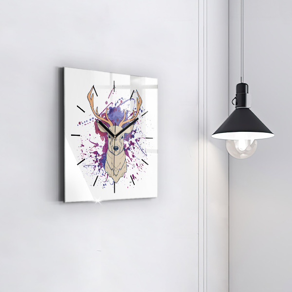 Szögletes fali üvegóra Szarvas vektoros illusztráció