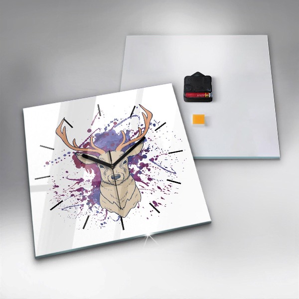 Szögletes fali üvegóra Szarvas vektoros illusztráció