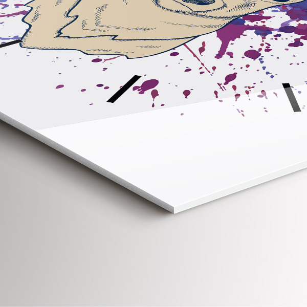 Szögletes fali üvegóra Szarvas vektoros illusztráció