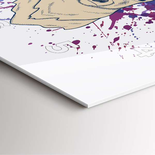 Szögletes fali üvegóra Szarvas vektoros illusztráció