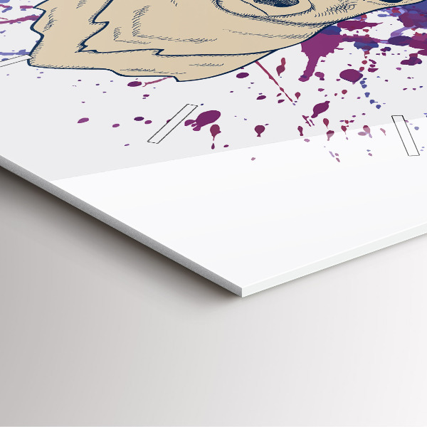 Szögletes fali üvegóra Szarvas vektoros illusztráció