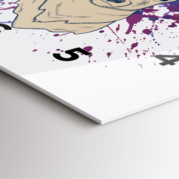 Szögletes fali üvegóra Szarvas vektoros illusztráció