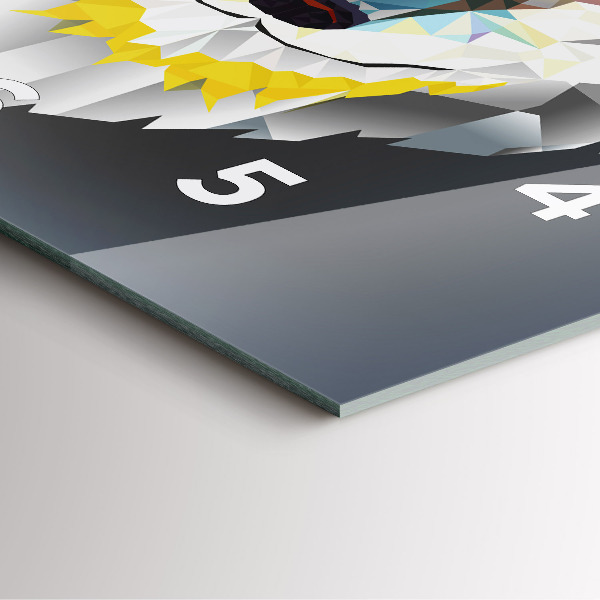 Szögletes fali üvegóra Farkasfej