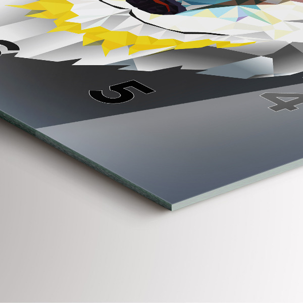 Szögletes fali üvegóra Farkasfej