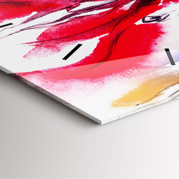 Szögletes fali üvegóra Nők színes ruhákban