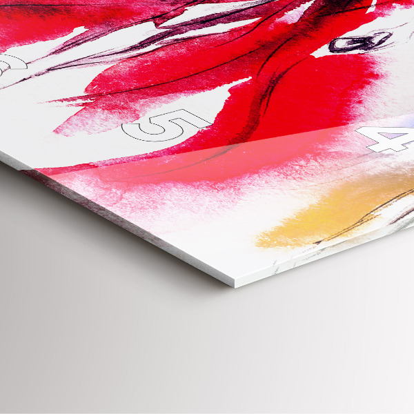 Szögletes fali üvegóra Nők színes ruhákban