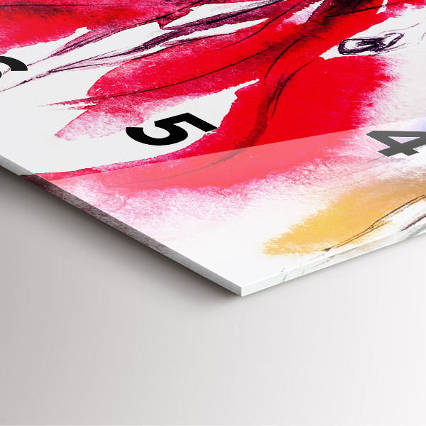 Szögletes fali üvegóra Nők színes ruhákban